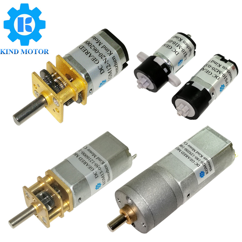 강력한 3.1W DC 스퍼 기어 모터 0.1-10 kg.cm 토크 마이크로 모터 3V-12V 기어 브러쉬 / 브러쉬 없는