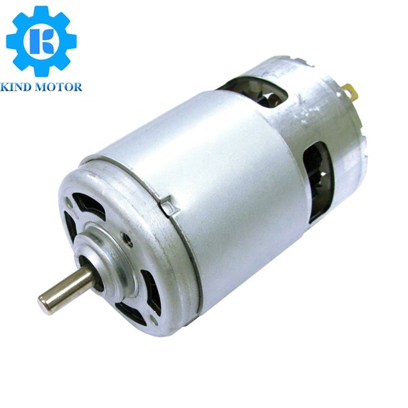 높은 토크 5mm 긴 이중 샤프트 지름 42mm 45mm dc 12v 18v 24volt 36v RS-750 755 750 775 3000rpm 3600rpm 6000rpm 모터